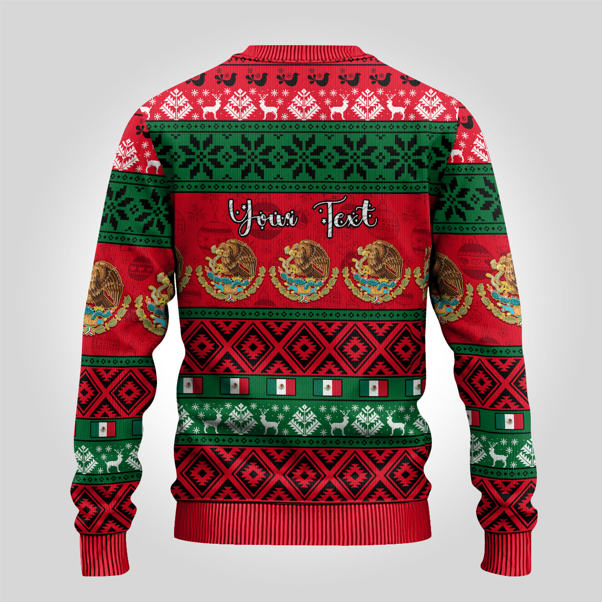 Personalised Mexico Christmas Ugly Christmas Sweater Feliz Navidad Mexican Pattern - Wonder Print Shop