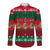 Personalised Mexico Christmas Long Sleeve Button Shirt Feliz Navidad Mexican Pattern - Wonder Print Shop