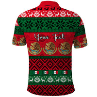 Personalised Mexico Christmas Polo Shirt Feliz Navidad Mexican Pattern - Wonder Print Shop