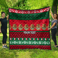 Personalised Mexico Christmas Quilt Feliz Navidad Mexican Pattern - Wonder Print Shop
