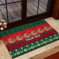 Personalised Mexico Christmas Rubber Doormat Feliz Navidad Mexican Pattern - Wonder Print Shop