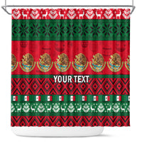 personalised-mexico-christmas-shower-curtain-feliz-navidad-mexican-pattern