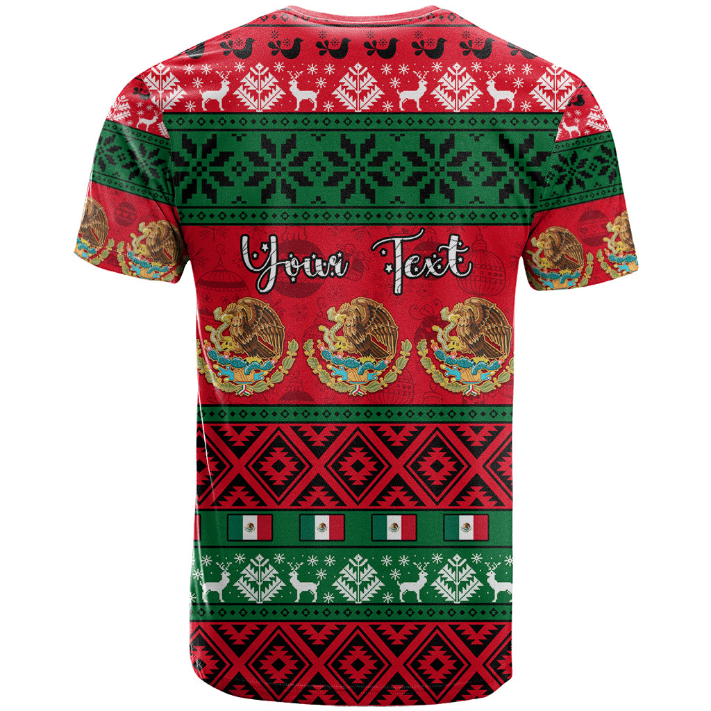 Personalised Mexico Christmas T Shirt Feliz Navidad Mexican Pattern - Wonder Print Shop