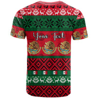 Personalised Mexico Christmas T Shirt Feliz Navidad Mexican Pattern - Wonder Print Shop