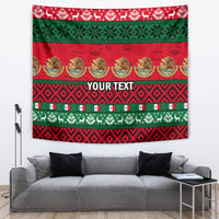 Personalised Mexico Christmas Tapestry Feliz Navidad Mexican Pattern - Wonder Print Shop