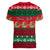 Personalised Mexico Christmas Women V Neck T Shirt Feliz Navidad Mexican Pattern - Wonder Print Shop