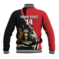 Uganda Rugby Custom Baseball Jacket Go Cranes - African Pattern - Wonder Print Shop