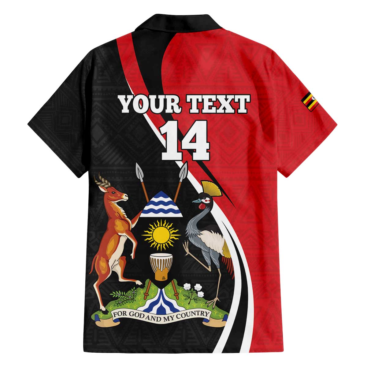 Uganda Rugby Custom Family Matching Off The Shoulder Long Sleeve Dress and Hawaiian Shirt Go Cranes - African Pattern - Wonder Print Shop