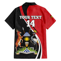 Uganda Rugby Custom Family Matching Puletasi and Hawaiian Shirt Go Cranes - African Pattern - Wonder Print Shop
