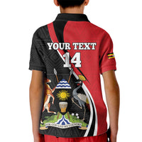 Uganda Rugby Custom Kid Polo Shirt Go Cranes - African Pattern - Wonder Print Shop