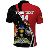 Uganda Rugby Custom Polo Shirt Go Cranes - African Pattern - Wonder Print Shop