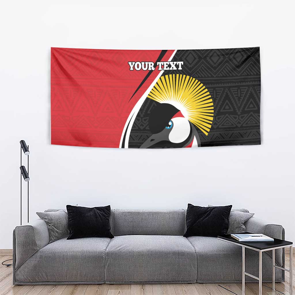 Uganda Rugby Custom Tapestry Go Cranes - African Pattern - Wonder Print Shop