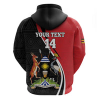 Uganda Rugby Custom Zip Hoodie Go Cranes - African Pattern - Wonder Print Shop
