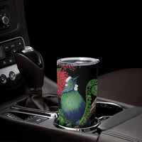 New Zealand Tui Bird Christmas Tumbler Cup Maori Fern Mix Pohotukawa - Wonder Print Shop