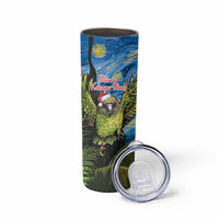 Personalised Jumping Kakapo Christmas Skinny Tumbler New Zealand Fern - Starry Night Style - Wonder Print Shop