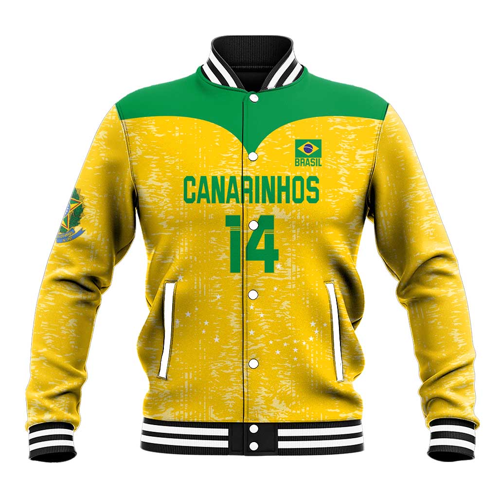 Custom Brasil Volleyball Baseball Jacket Vai Canarinhos!