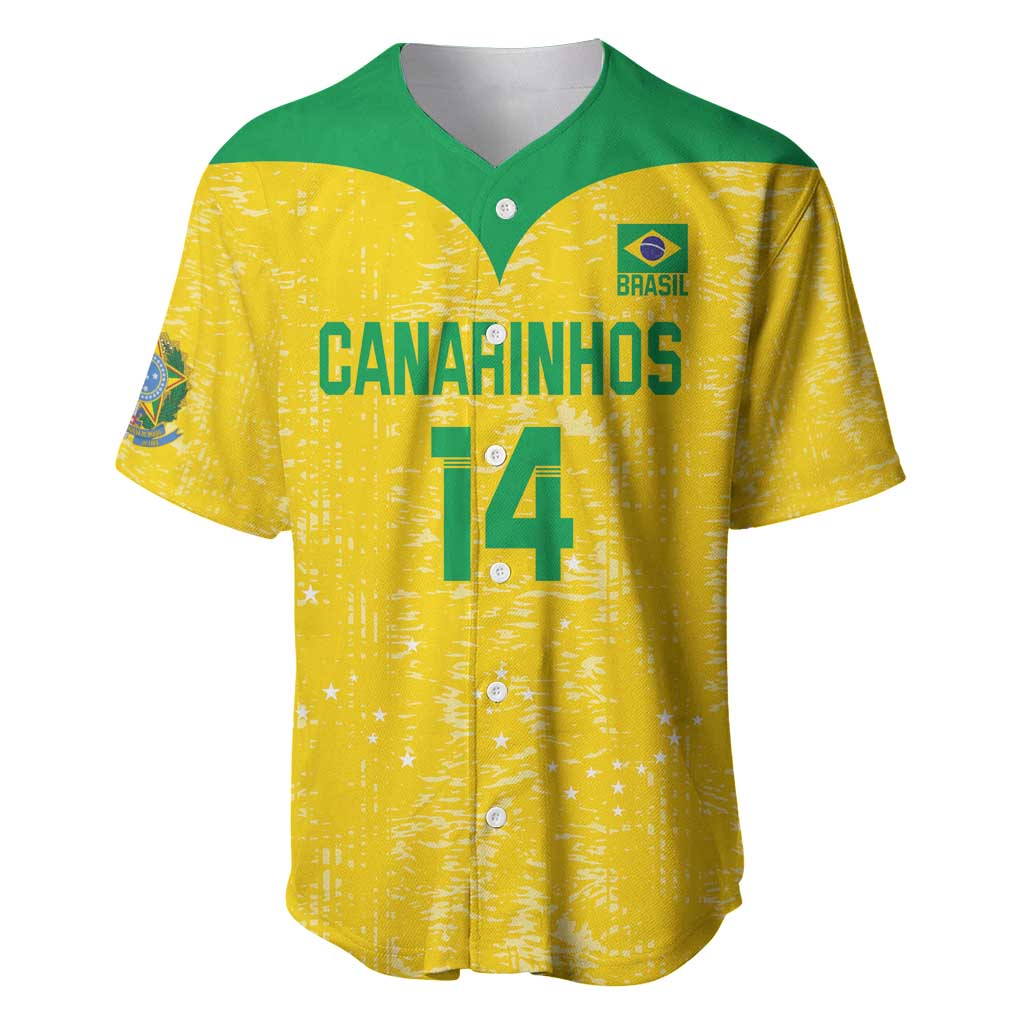 Custom Brasil Volleyball Baseball Jersey Vai Canarinhos!