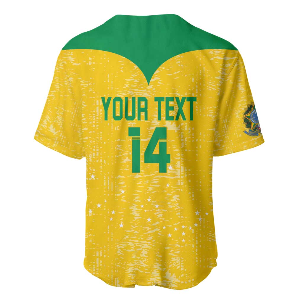 Custom Brasil Volleyball Baseball Jersey Vai Canarinhos!