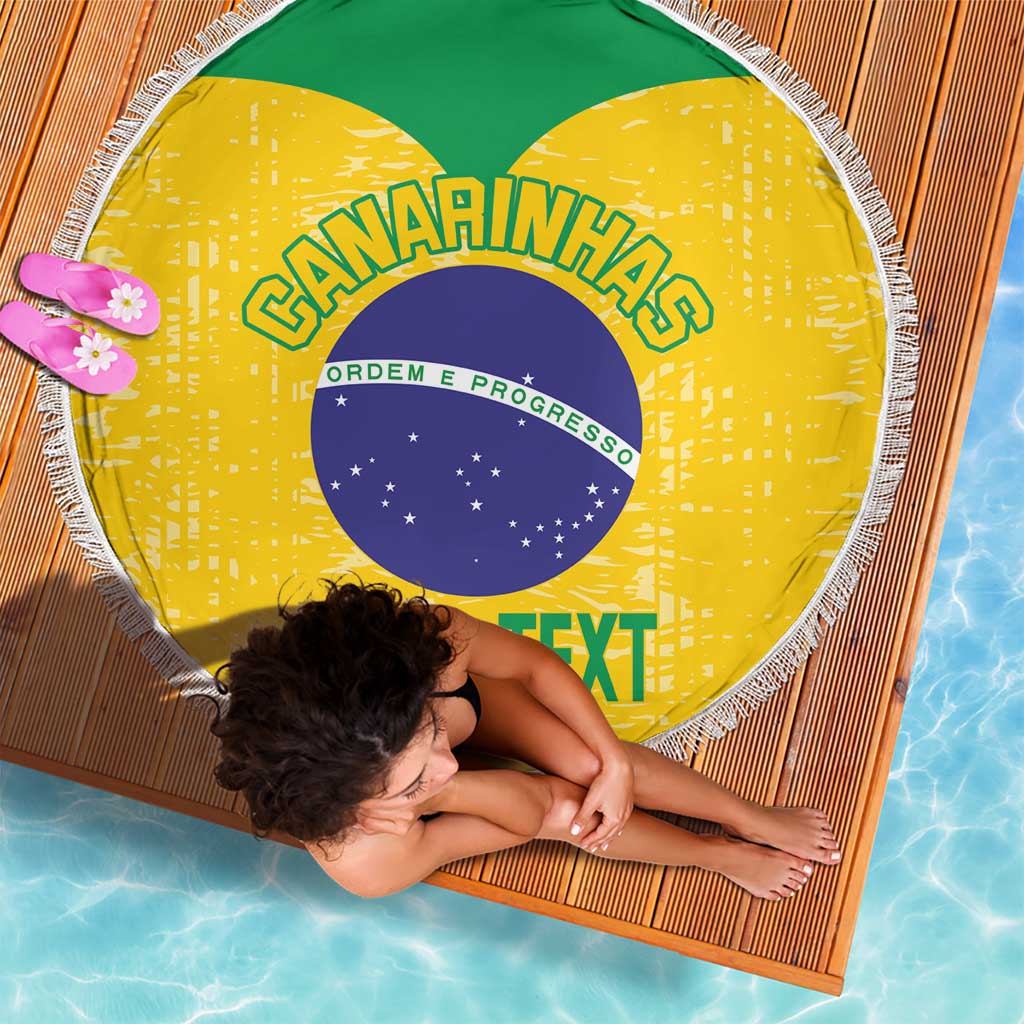 Custom Brasil Volleyball Beach Blanket Vai Canarinhos!