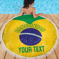 Custom Brasil Volleyball Beach Blanket Vai Canarinhos!