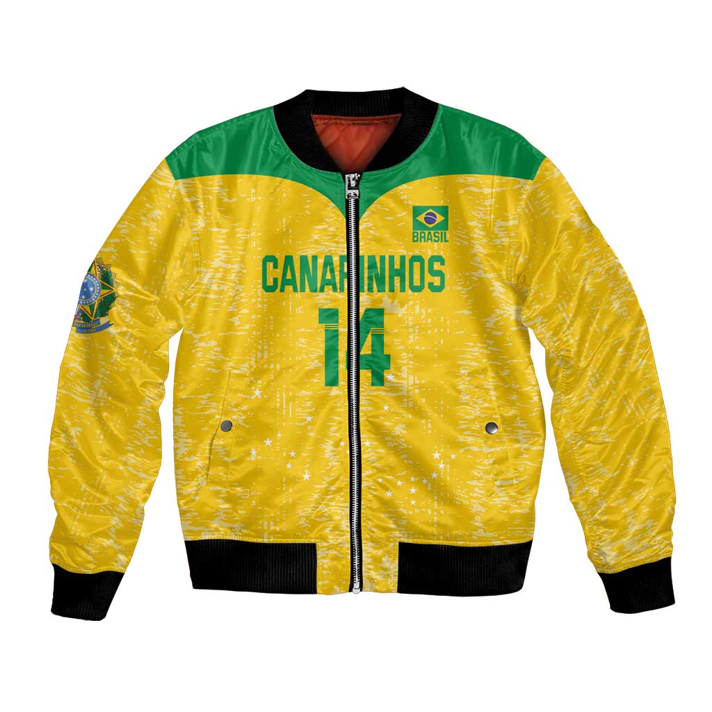 Custom Brasil Volleyball Bomber Jacket Vai Canarinhos!