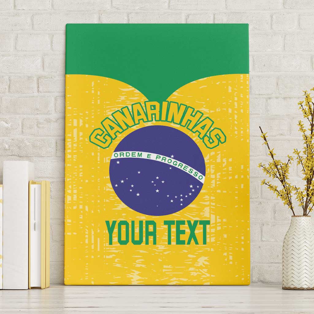 Custom Brasil Volleyball Canvas Wall Art Vai Canarinhos!