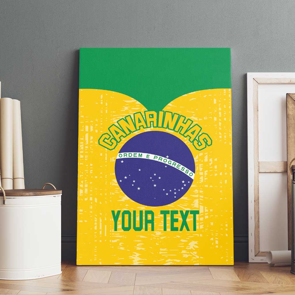 Custom Brasil Volleyball Canvas Wall Art Vai Canarinhos!