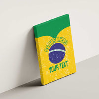 Custom Brasil Volleyball Canvas Wall Art Vai Canarinhos!