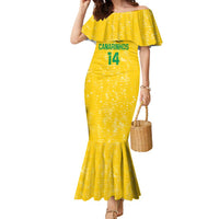Custom Brasil Volleyball Family Matching Mermaid Dress and Hawaiian Shirt Vai Canarinhos!