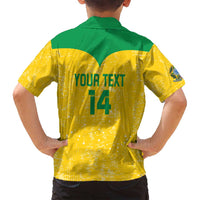 Custom Brasil Volleyball Family Matching Off Shoulder Maxi Dress and Hawaiian Shirt Vai Canarinhos!