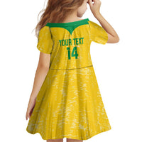 Custom Brasil Volleyball Family Matching Off Shoulder Maxi Dress and Hawaiian Shirt Vai Canarinhos!