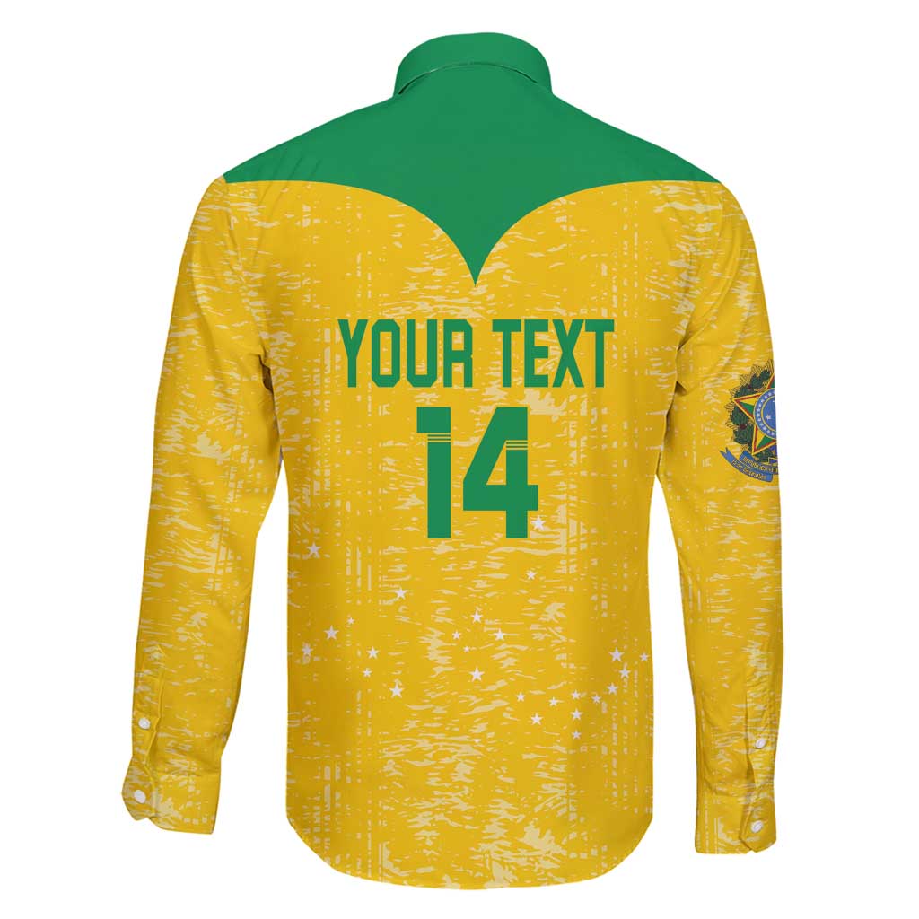 Custom Brasil Volleyball Family Matching Off Shoulder Short Dress and Hawaiian Shirt Vai Canarinhos!