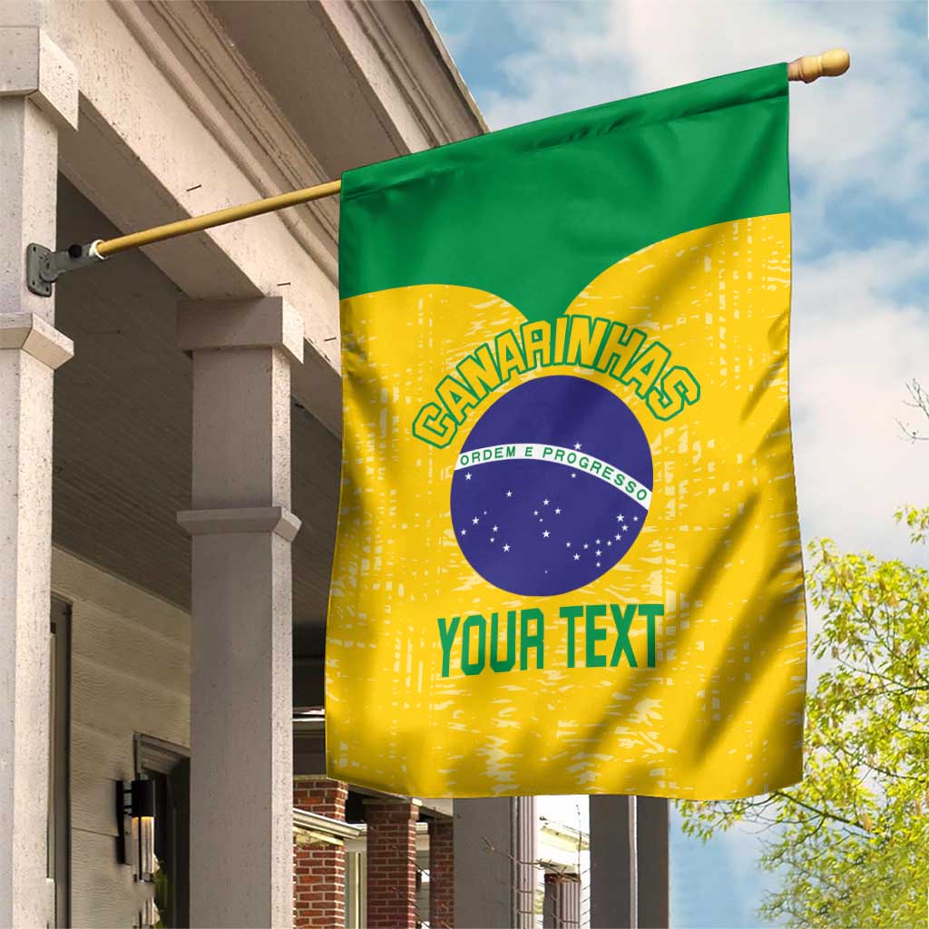 Custom Brasil Volleyball Garden Flag Vai Canarinhos!