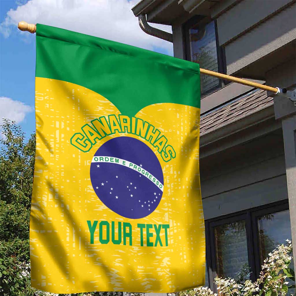 Custom Brasil Volleyball Garden Flag Vai Canarinhos!