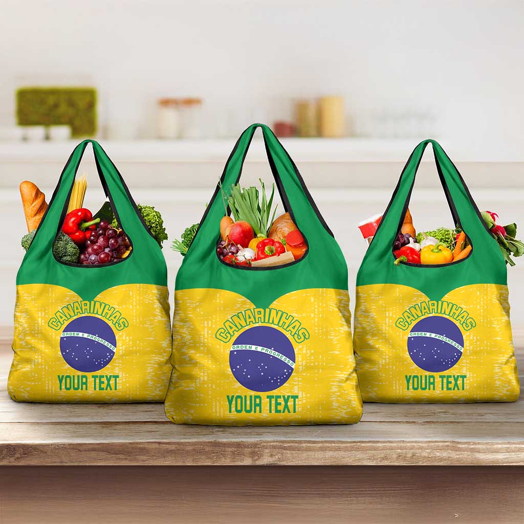 Custom Brasil Volleyball Grocery Bag Vai Canarinhos!