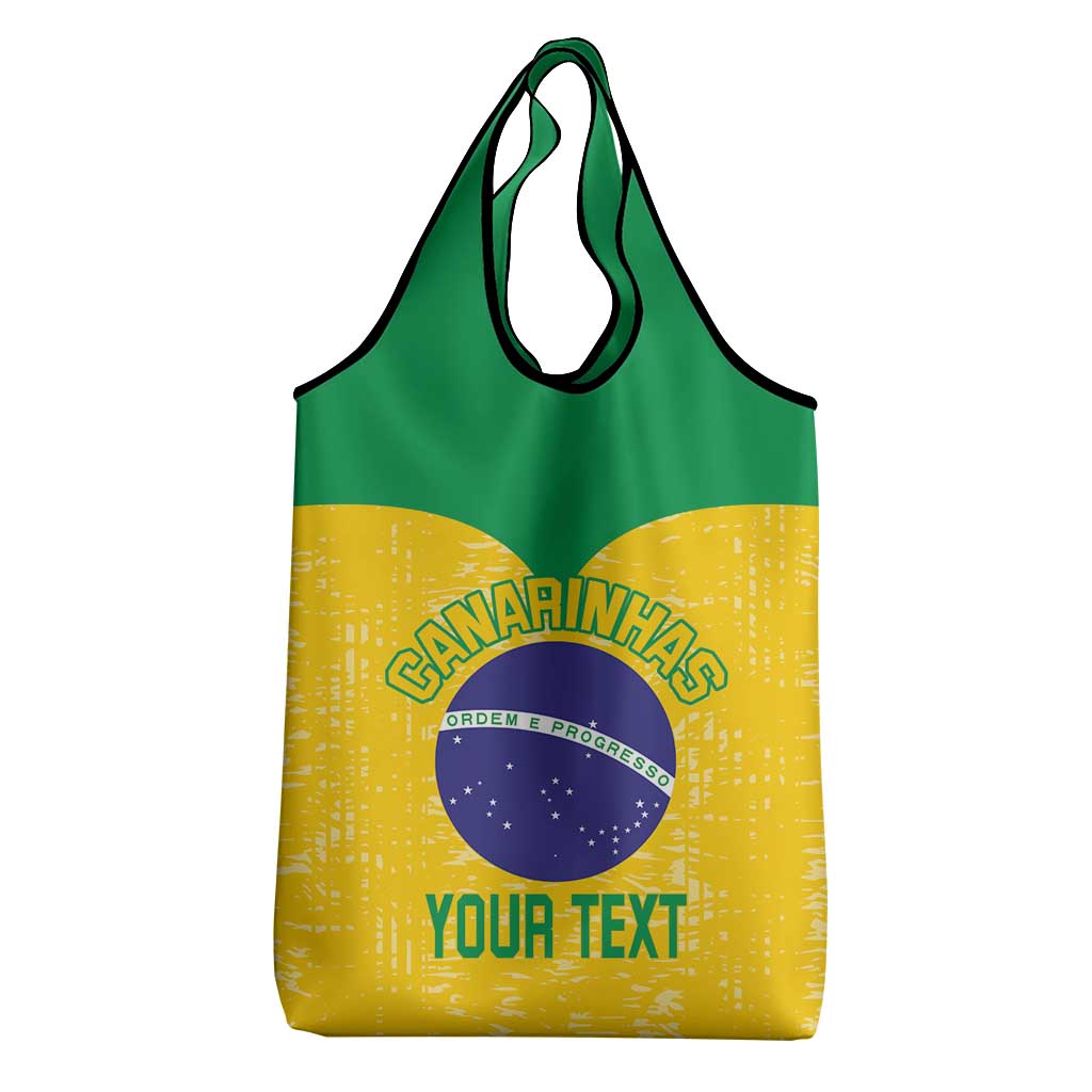 Custom Brasil Volleyball Grocery Bag Vai Canarinhos!