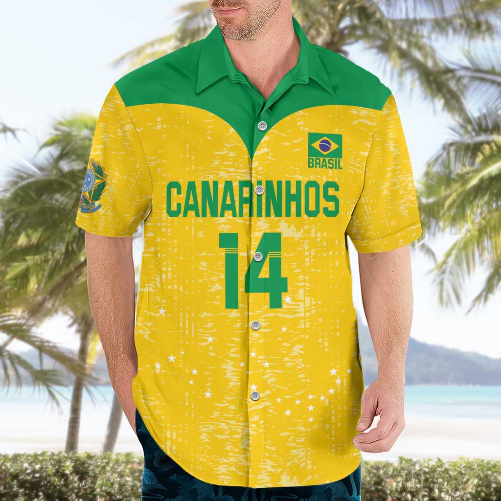 Custom Brasil Volleyball Hawaiian Shirt Vai Canarinhos!