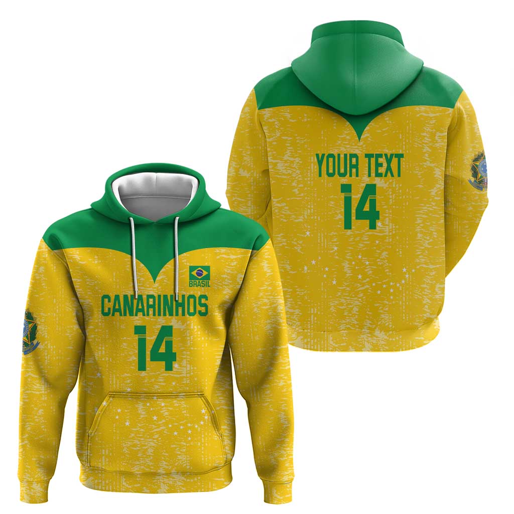 Custom Brasil Volleyball Hoodie Vai Canarinhos!