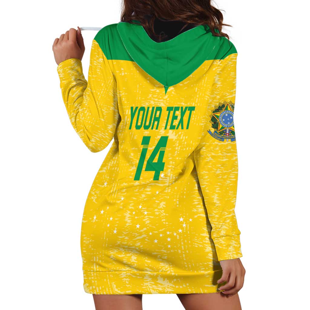 Custom Brasil Volleyball Hoodie Dress Vai Canarinhos!
