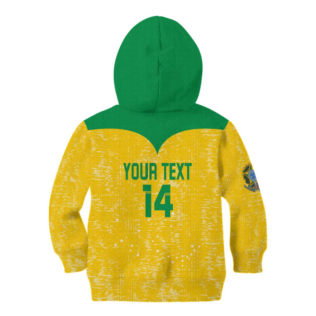 Custom Brasil Volleyball Kid Hoodie Vai Canarinhos!