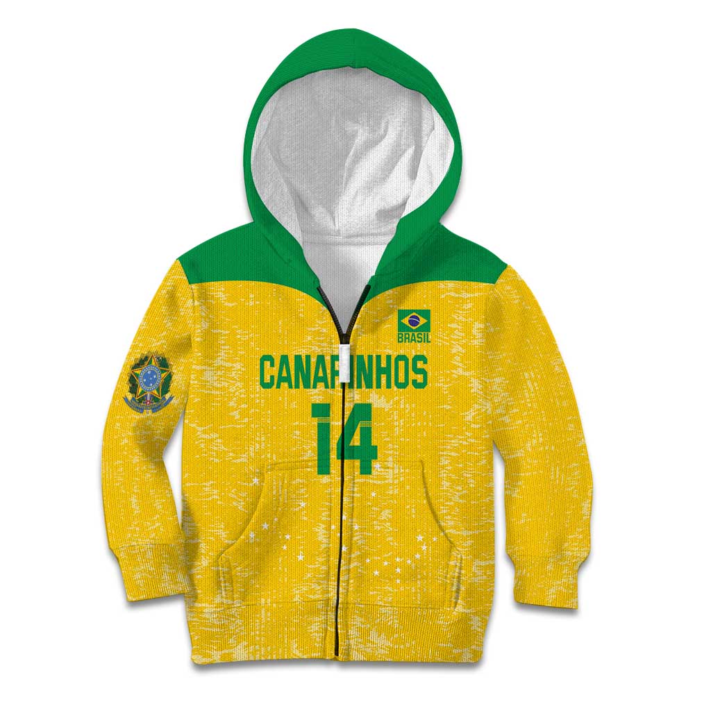 Custom Brasil Volleyball Kid Hoodie Vai Canarinhos!