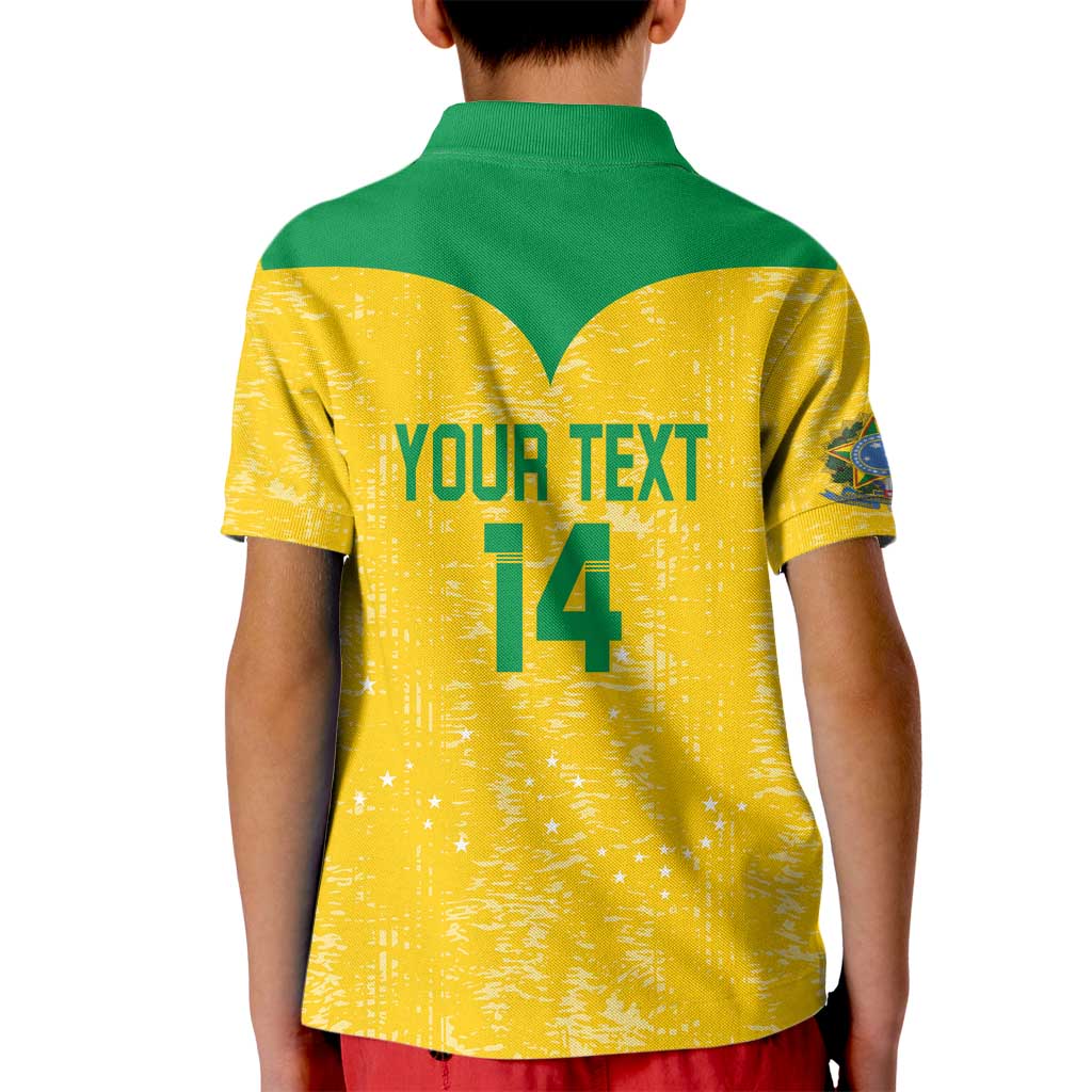 Custom Brasil Volleyball Kid Polo Shirt Vai Canarinhos!
