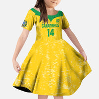 Custom Brasil Volleyball Kid Short Sleeve Dress Vai Canarinhos!