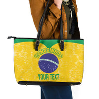 Custom Brasil Volleyball Leather Tote Bag Vai Canarinhos!