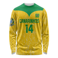 Custom Brasil Volleyball Long Sleeve Shirt Vai Canarinhos!