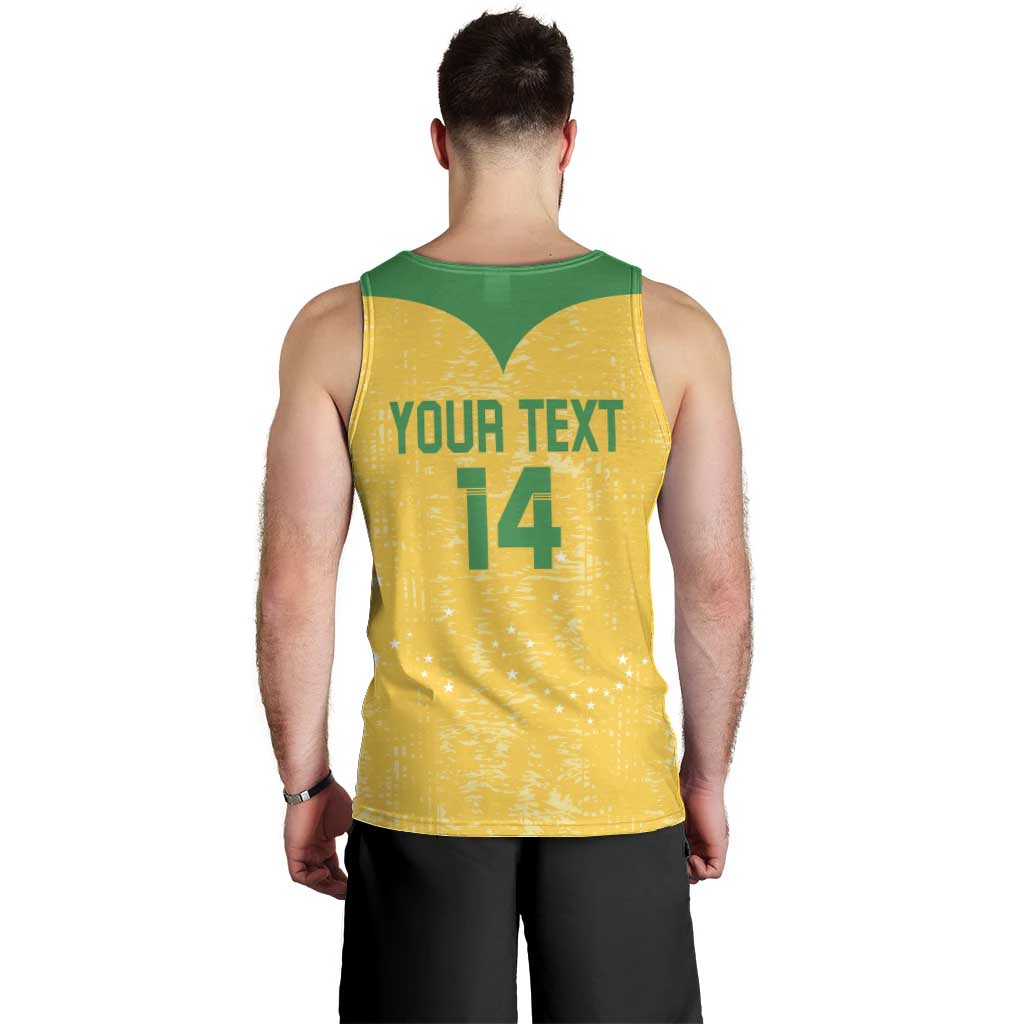 Custom Brasil Volleyball Men Tank Top Vai Canarinhos!