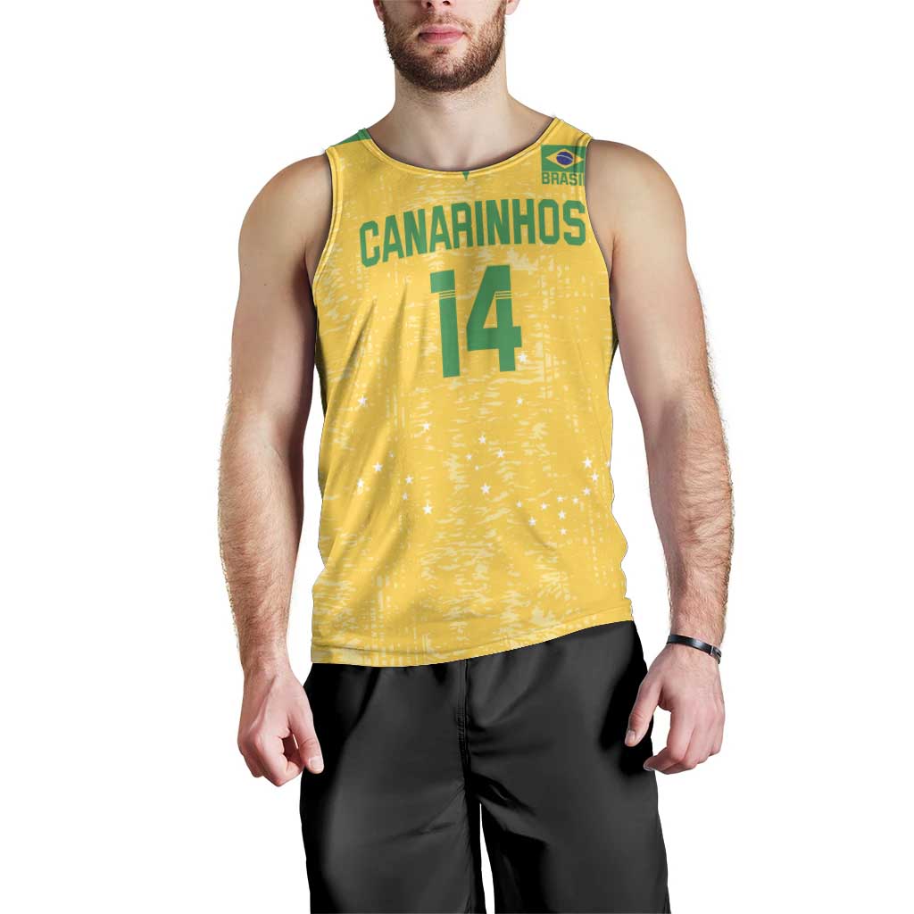 Custom Brasil Volleyball Men Tank Top Vai Canarinhos!