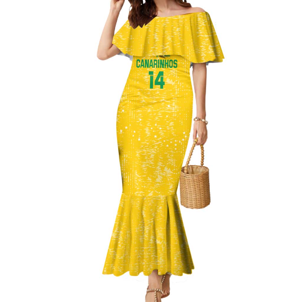 Custom Brasil Volleyball Mermaid Dress Vai Canarinhos!