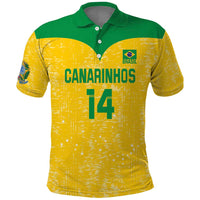 Custom Brasil Volleyball Polo Shirt Vai Canarinhos!