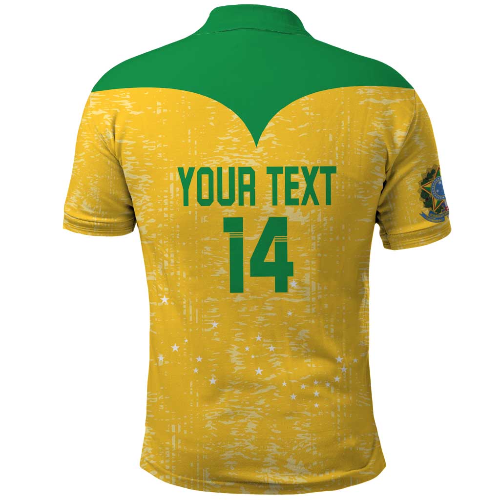 Custom Brasil Volleyball Polo Shirt Vai Canarinhos!